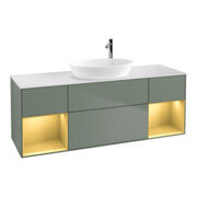 V&B Waschtischunterschrank Finion 160cm, Pl w m, Reg gol m Lac, Oli. m Lac