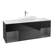 V&B Waschtischunterschrank Finion 160cm, Pl w m, Rg A m Lac, bla m Lac