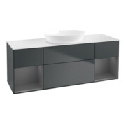 V&B Waschtischunterschrank Finion 160cm, Pl w m, Rg A m Lac, md bl. m Lac
