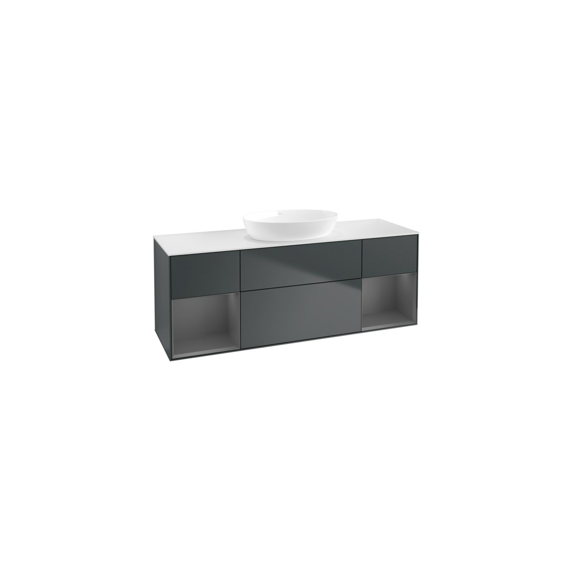 V&B Waschtischunterschrank Finion 160cm, Pl w m, Rg A m Lac, md bl. m Lac ; Villeroy & Boch