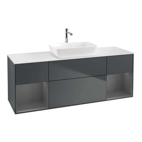 V&B Waschtischunterschrank Finion 160cm, Pl w m, Rg A m Lac, md bl. m Lac