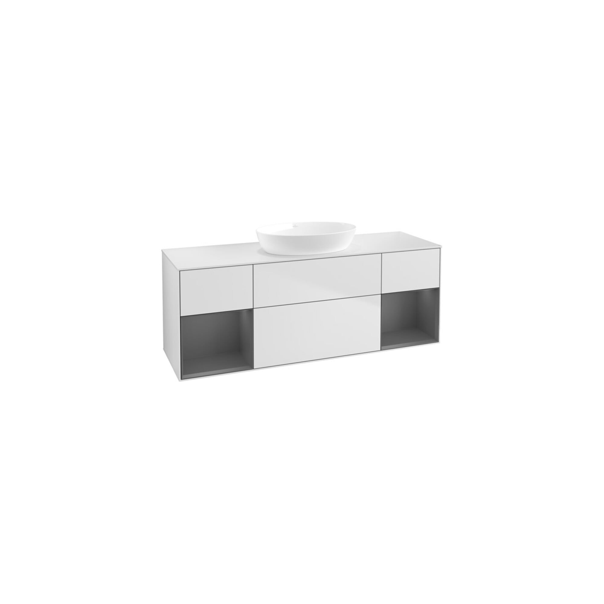 V&B Waschtischunterschrank Finion 160cm, Pl w m, Rg A m Lac, wh. m Lac ; Villeroy & Boch