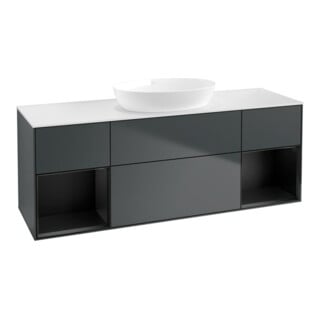 V&B Waschtischunterschrank Finion 160cm, Pl w m, Rg b m Lac, md bl. m Lac