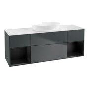 V&B Waschtischunterschrank Finion 160cm, Pl w m, Rg b m Lac, md bl. m Lac