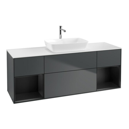 V&B Waschtischunterschrank Finion 160cm, Pl w m, Rg b m Lac, md bl. m Lac