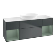 V&B Waschtischunterschrank Finion 160cm, Pl w m, Rg Ol m Lac, md bl. m Lac