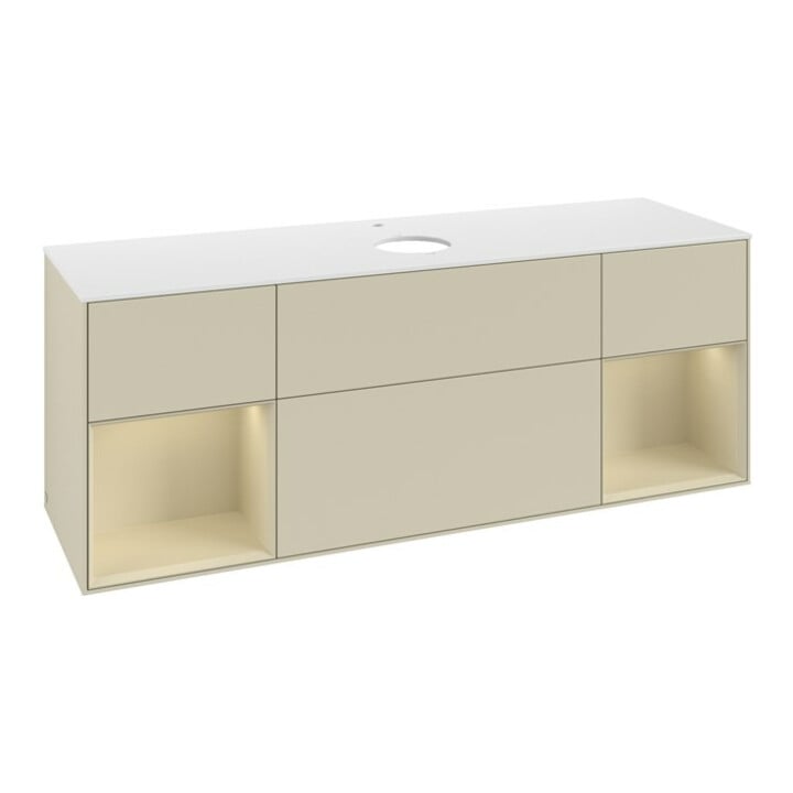 V&B Waschtischunterschrank Finion 160cm, Pl w m, Rg si G m La, si Gr m Lac