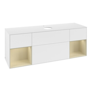 V&B Waschtischunterschrank Finion 160cm, Pl w m, Rg si Gr m Lac, wh. m Lac