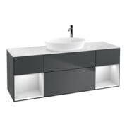 V&B Waschtischunterschrank Finion 160cm, Pl w m, Rg w m Lac, md bl. m Lac