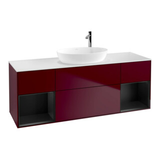 V&B Waschtischunterschrank Finion 160cm, Pl wh. m, Reg bla m Lac, Peo m