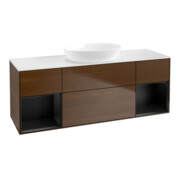 V&B Waschtischunterschrank Finion 160cm, Pl wh. m, Reg bla m Lac, wal ven