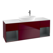 V&B Waschtischunterschrank Finion 160cm, Pl wh. m, Reg md m Lac, Peo m