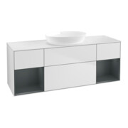 V&B Waschtischunterschrank Finion 160cm, Pl wh. m, Reg md m Lac, wh. m Lac