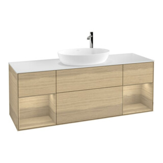 V&B Waschtischunterschrank Finion 160cm, Pl wh. m, Reg Oa ven, Oa ven