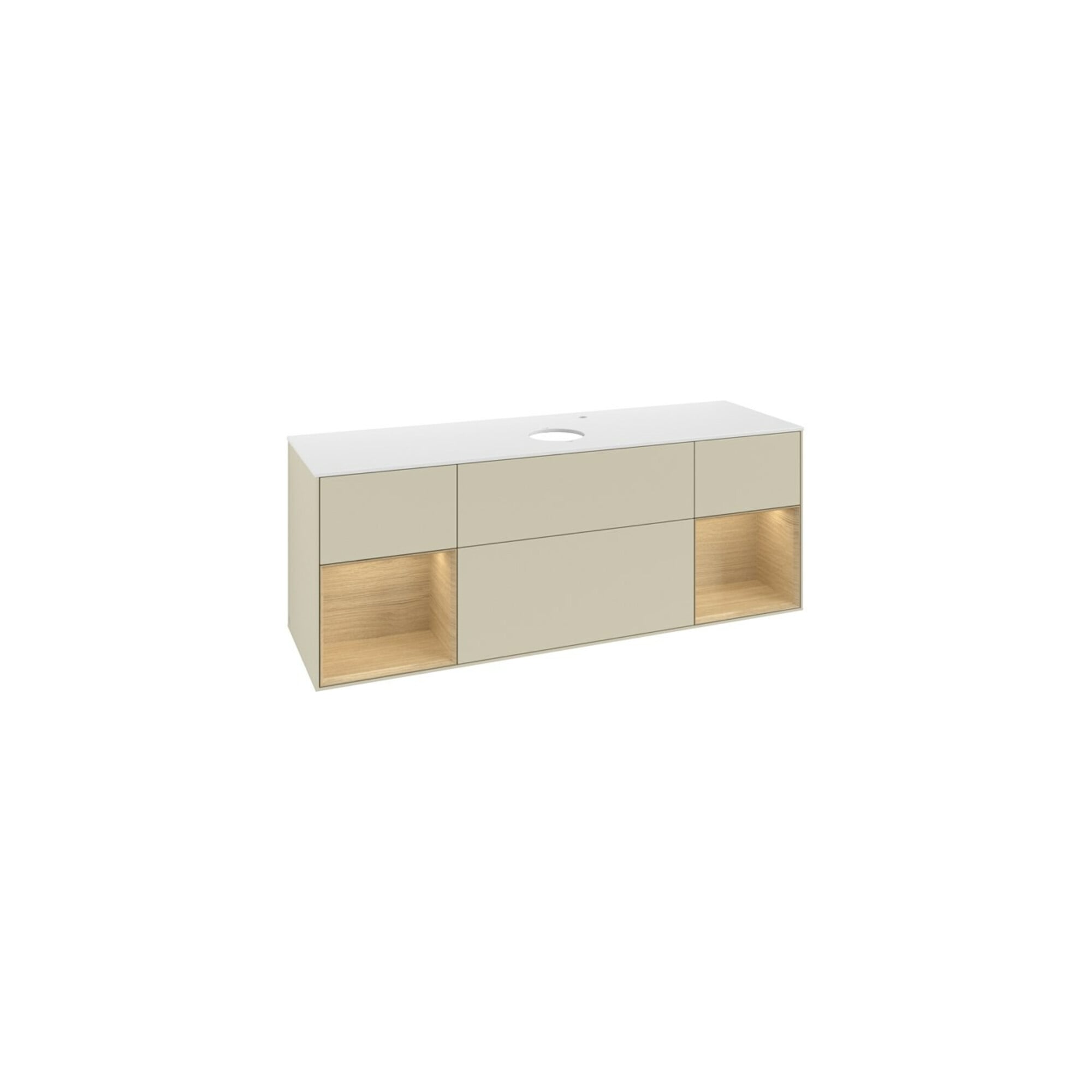 V&B Waschtischunterschrank Finion 160cm, Pl wh. m, Reg Oa ven, si Gr m Lac ; Villeroy & Boch