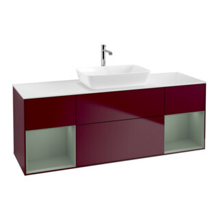 V&B Waschtischunterschrank Finion 160cm, Pl wh. m, Reg Oli. m Lac, Peo m