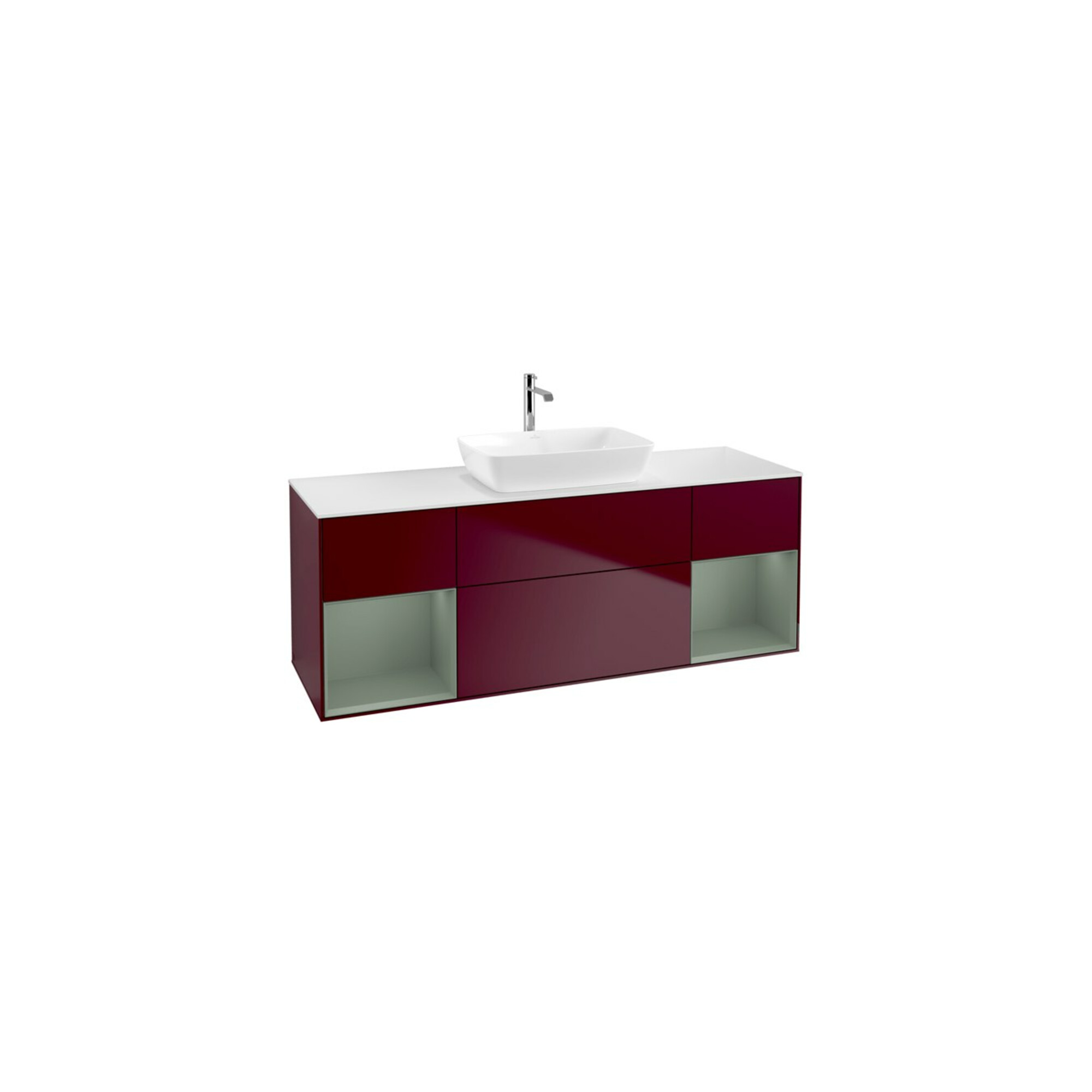 V&B Waschtischunterschrank Finion 160cm, Pl wh. m, Reg Oli. m Lac, Peo m ; Villeroy & Boch