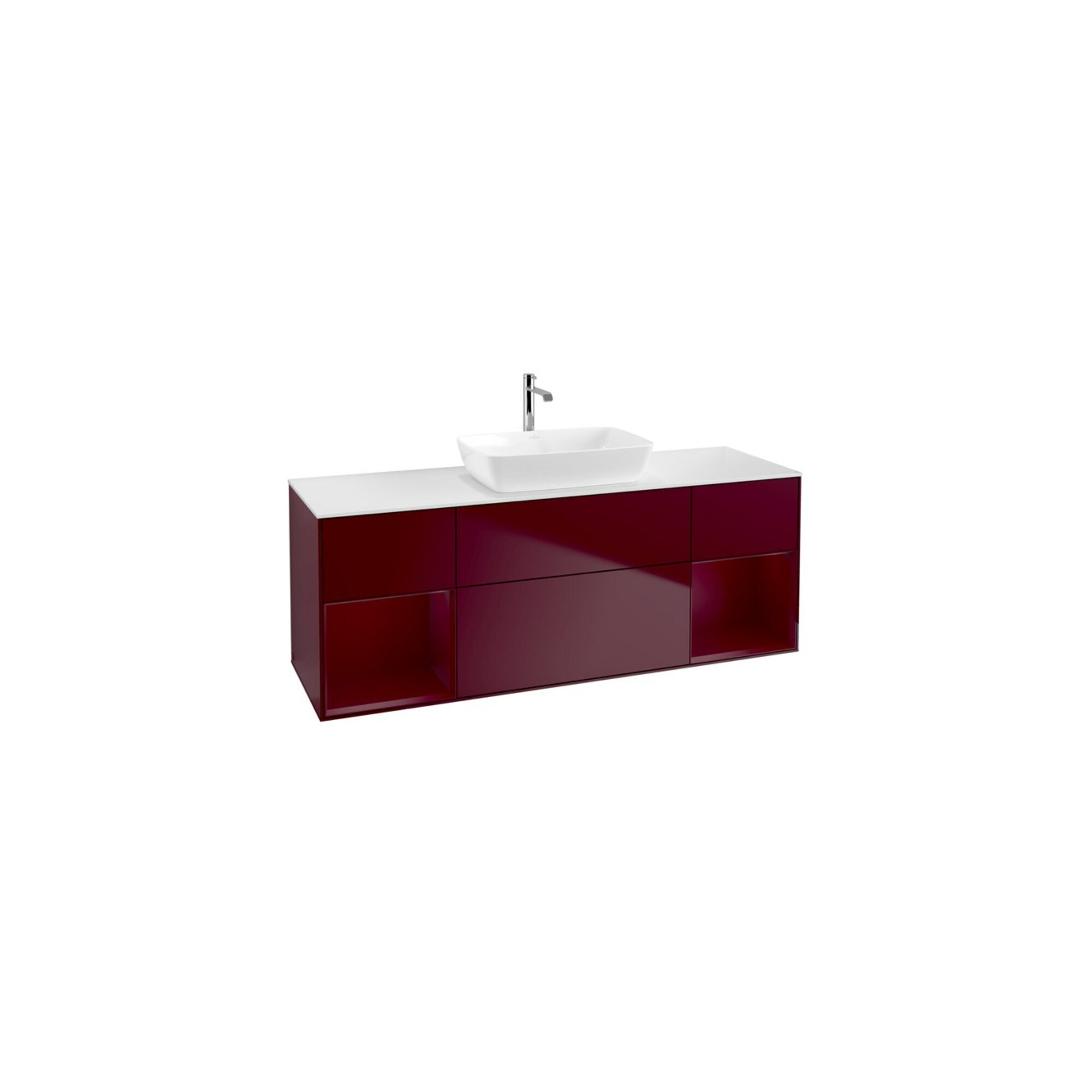 V&B Waschtischunterschrank Finion 160cm, Pl wh. m, Reg Peo m Lac, Peo m ; Villeroy & Boch