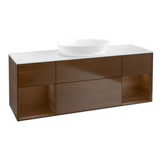 V&B Waschtischunterschrank Finion 160cm, Pl wh. m, Reg wal ven, wal ven