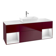 V&B Waschtischunterschrank Finion 160cm, Pl wh. m, Reg wh. m Lac, Peo m