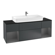 V&B Waschtischunterschrank Finion 160cm, Reg Anthrac. m Lac, md bl. m Lac
