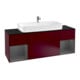 V&B Waschtischunterschrank Finion 160cm, Reg Anthrac. m Lac, Peony Matt