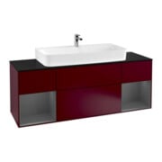 V&B Waschtischunterschrank Finion 160cm, Reg Anthrac. m Lac, Peony Matt