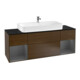 V&B Waschtischunterschrank Finion 160cm, Reg Anthrac. m Lac, Walnut veneer-1
