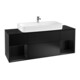 V&B Waschtischunterschrank Finion 160cm, Reg bla m Lac, Black matt lacquer-1