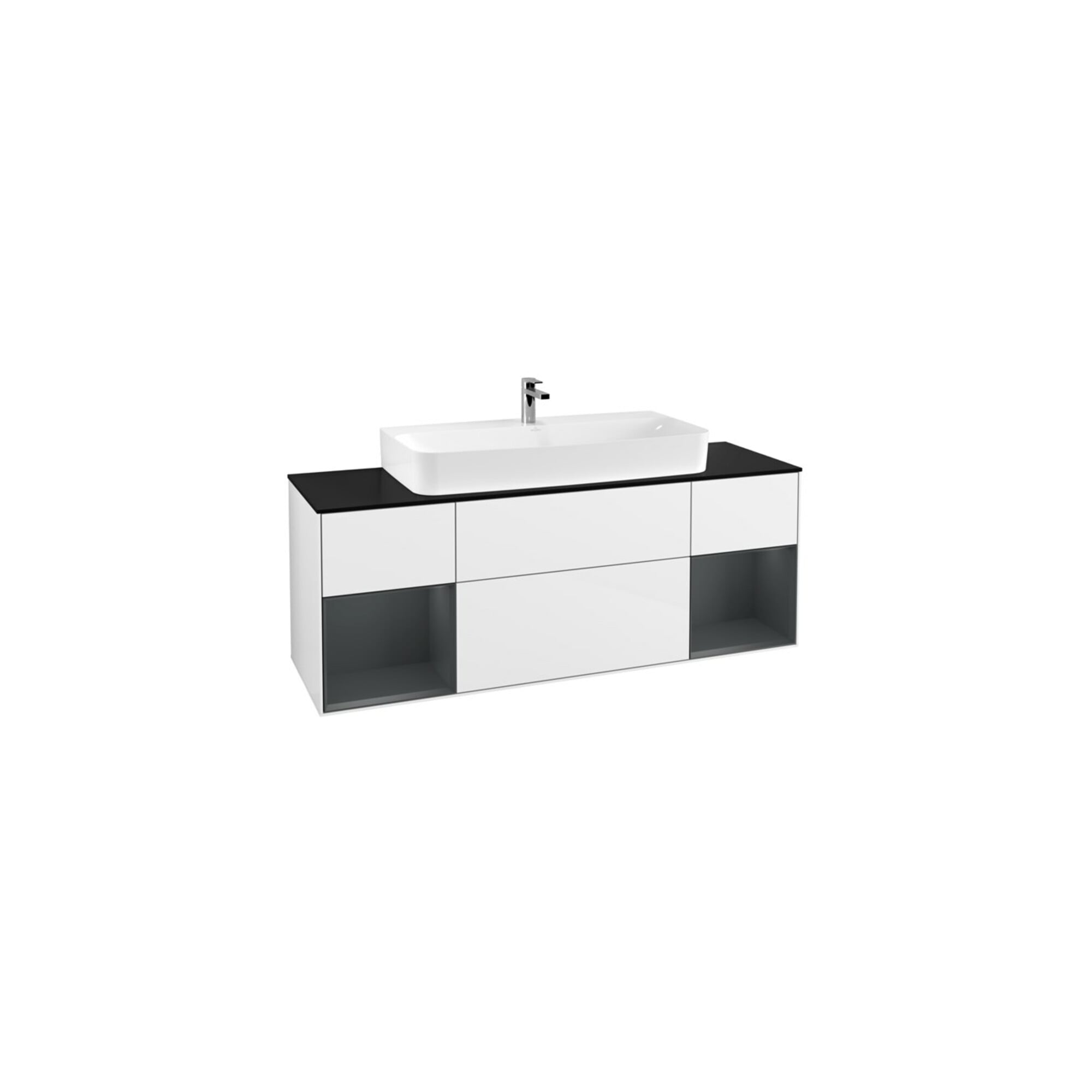 V&B Waschtischunterschrank Finion 160cm, Reg md m Lac, glo white lacquer ; Villeroy & Boch