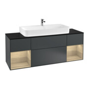 V&B Waschtischunterschrank Finion 160cm, Reg Oa ven, md Blue Matt Lacquer