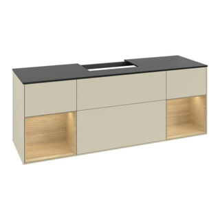 V&B Waschtischunterschrank Finion 160cm, Reg Oa ven, si Grey Matt Lacquer