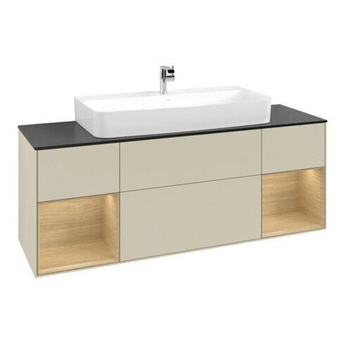 V&B Waschtischunterschrank Finion 160cm, Reg Oa ven, si Grey Matt Lacquer