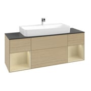 V&B Waschtischunterschrank Finion 160cm, Reg si Gr m Lacquer, Oak Veneer-3