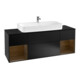 V&B Waschtischunterschrank Finion 160cm, Reg wal ven, Black matt lacquer-1
