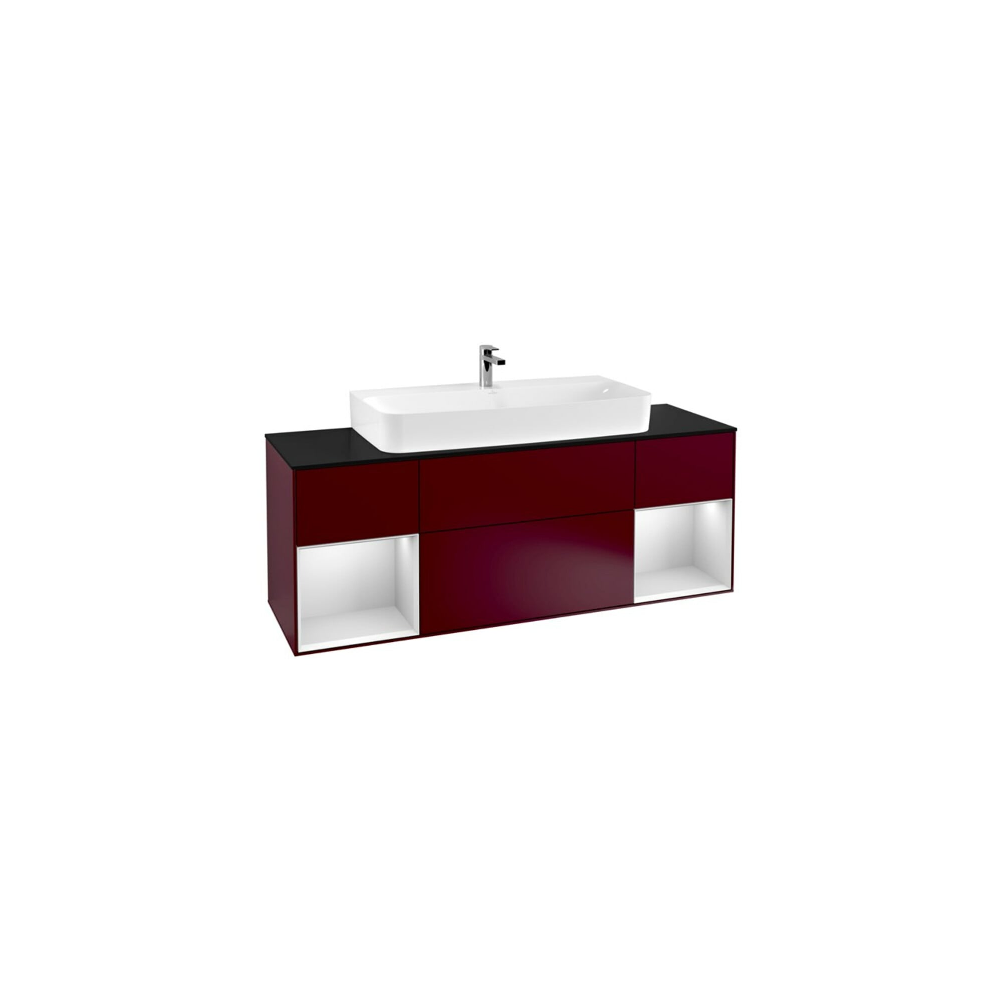 V&B Waschtischunterschrank Finion 160cm, Reg wh. matt lacquer, Peony Matt ; Villeroy & Boch