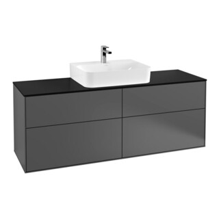 V&B Waschtischunterschrank Finion 160x60,3cm, Abd.-Pl. bla m, Anthrac. m