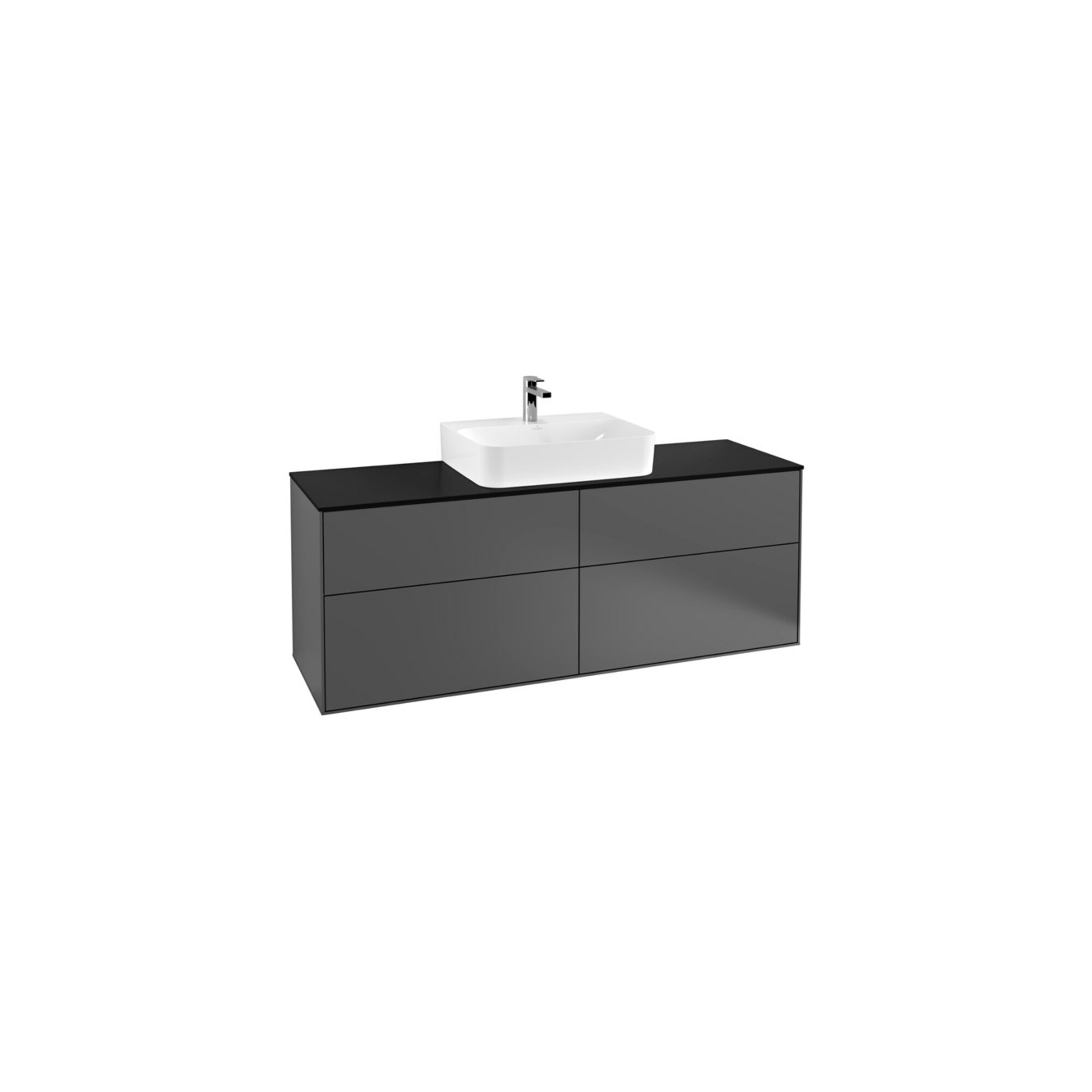 V&B Waschtischunterschrank Finion 160x60,3cm, Abd.-Pl. bla m, Anthrac. m ; Villeroy & Boch