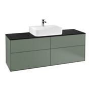V&B Waschtischunterschrank Finion 160x60,3cm, Abd.-Pl. bla m, Oli. m Lac
