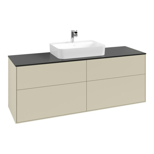 V&B Waschtischunterschrank Finion 160x60,3cm, Abd.-Pl. bla m, si Gr m Lac