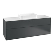 V&B Waschtischunterschrank Finion 160x60,3cm, Abd.-Pl. wh. m, md bl. m Lac