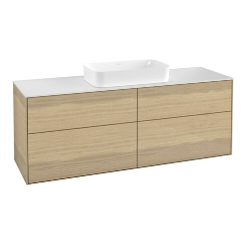 V&B Waschtischunterschrank Finion 160x60,3cm, Abd.-Pl. wh. m, Oak Veneer