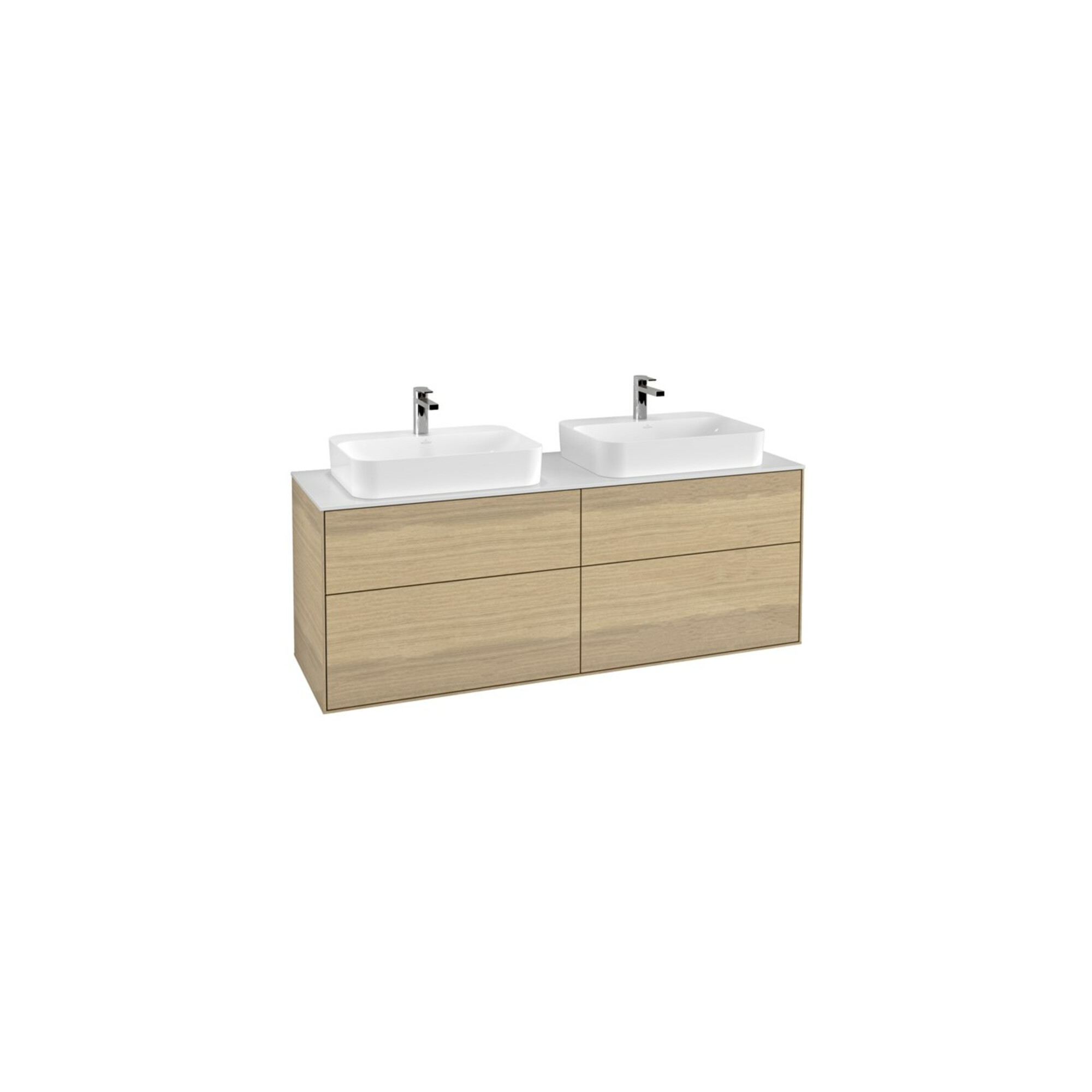 V&B Waschtischunterschrank Finion 160x60,3cm, Abd.-Pl. wh. m, Oak Veneer ; Villeroy & Boch