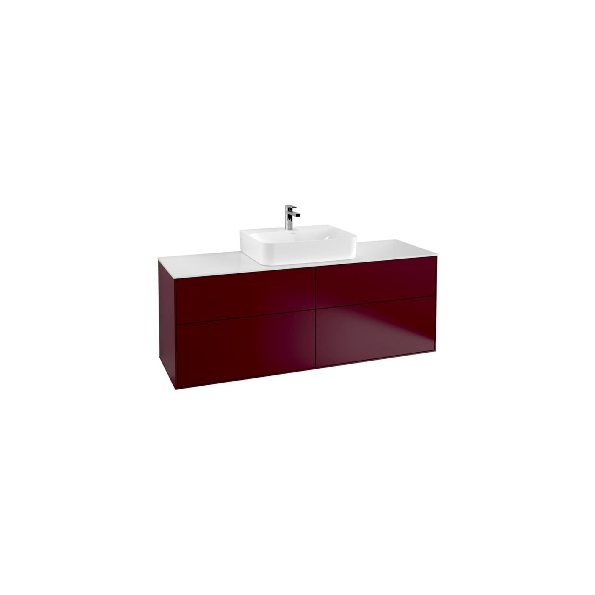 V&B Waschtischunterschrank Finion 160x60,3cm, Abd.-Pl. wh. m, Peony Matt ; Villeroy & Boch