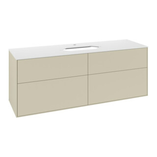 V&B Waschtischunterschrank Finion 160x60,3cm, Abd.-Pl. wh. m, si Gr m Lac