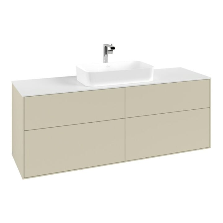 V&B Waschtischunterschrank Finion 160x60,3cm, Abd.-Pl. wh. m, si Gr m Lac