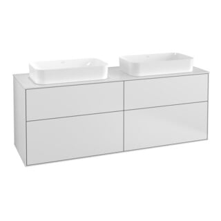 V&B Waschtischunterschrank Finion 160x60,3cm, Abd.-Pl. wh. m, wh. m Lac