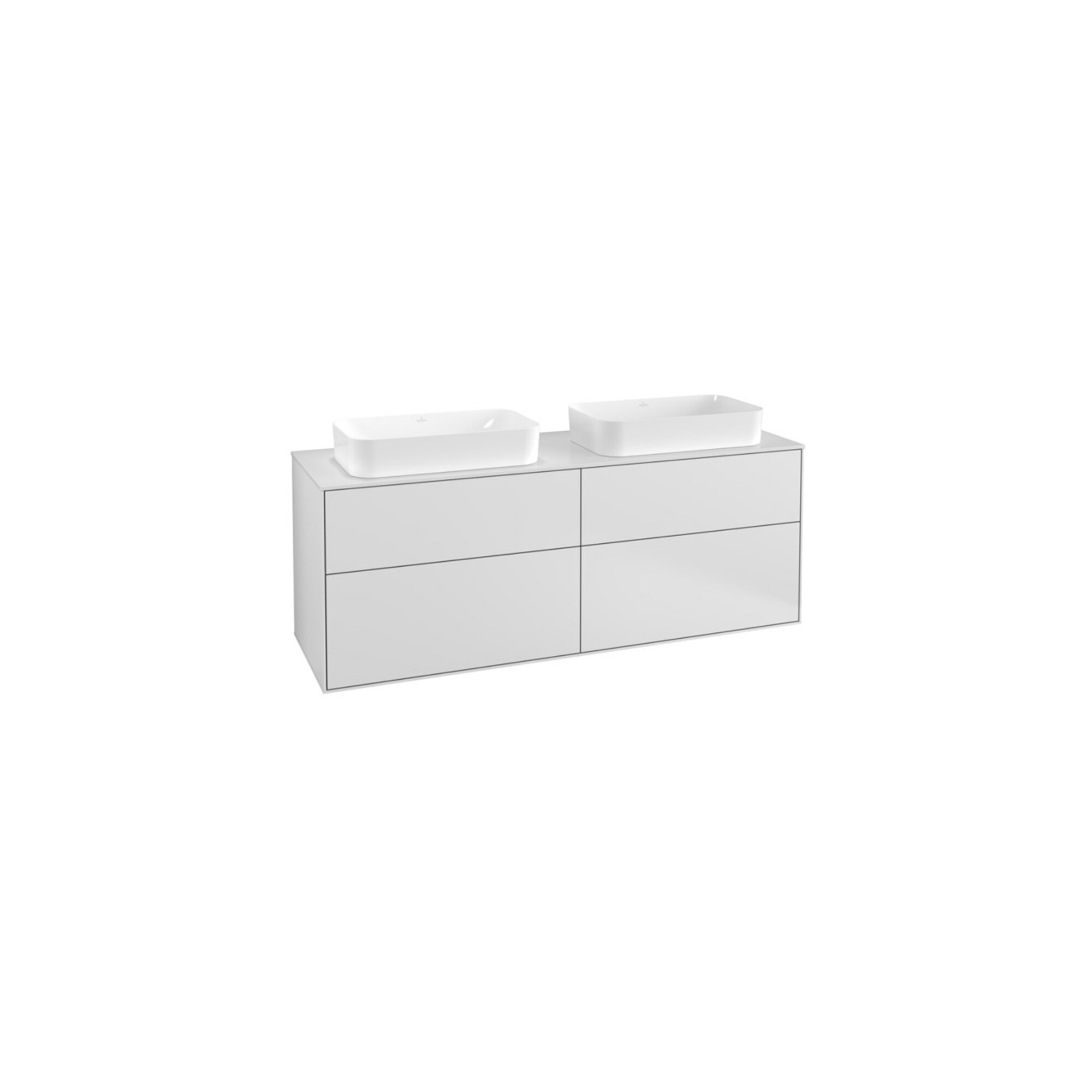 V&B Waschtischunterschrank Finion 160x60,3cm, Abd.-Pl. wh. m, wh. m Lac ; Villeroy & Boch