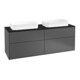 V&B Waschtischunterschrank Finion 160x60,3x50,1cm, Gl. bla m, Anthrac. m-1