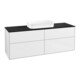 V&B Waschtischunterschrank Finion 160x60,3x50,1cm, Gl. bla m, glo wh. Lac-1